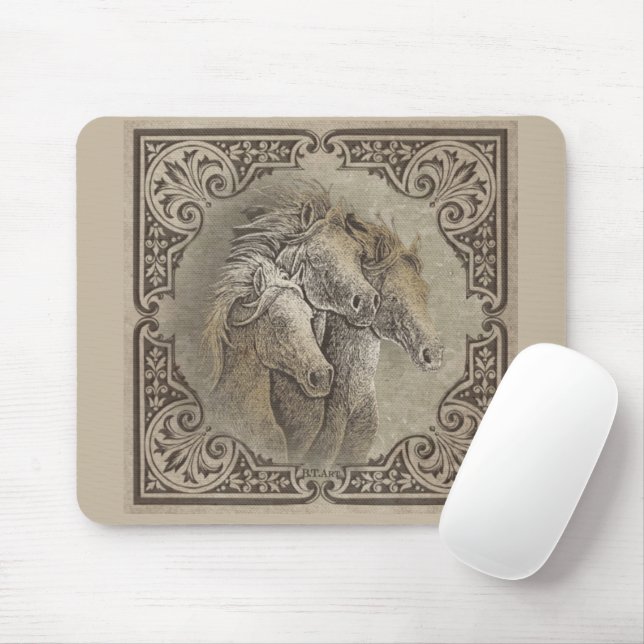 The Horses  Mouse Mat (With Mouse)
