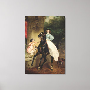 The Horsewoman, Portrait of Giovanina Canvas Print