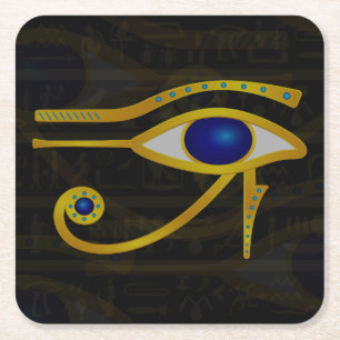 The Horus Eye Square Paper Coaster