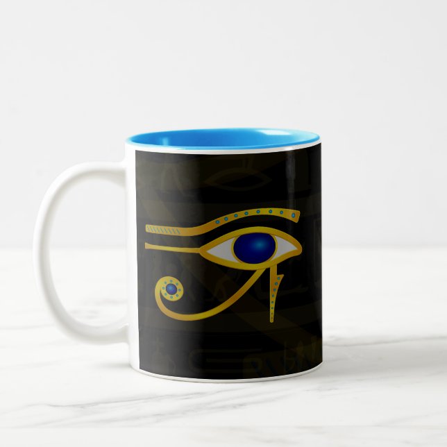 The Horus Eye Two-Tone Coffee Mug (Left)