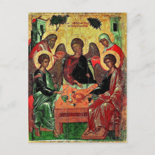The Hospitality of Abraham Orthodox Christian Icon Postcard