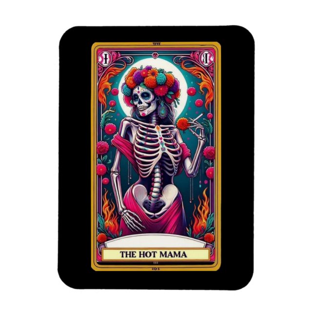 The Hot Mama Tarot Card Magnet (Vertical)