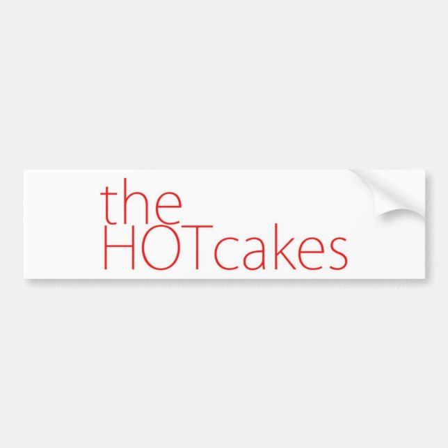 The Hotcakes text logo Bumper Sticker (Front)