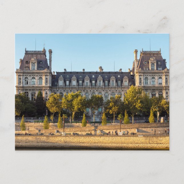 The Hotel de Ville in Paris, France Postcard (Front)