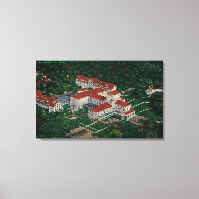 The Hotel Del Monte from the airDel Monte, CA Canvas Print (Front)