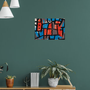 The Hour Before One Night ,Blue Famous Painting Poster