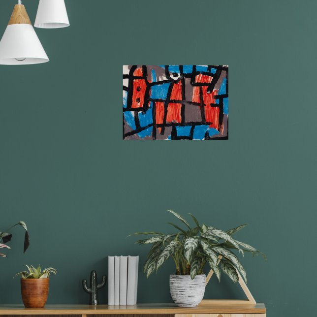 The Hour Before One Night ,Blue Famous Painting Poster (Living Room 1)