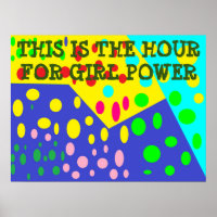 The hour for girl power fun coloured delightful