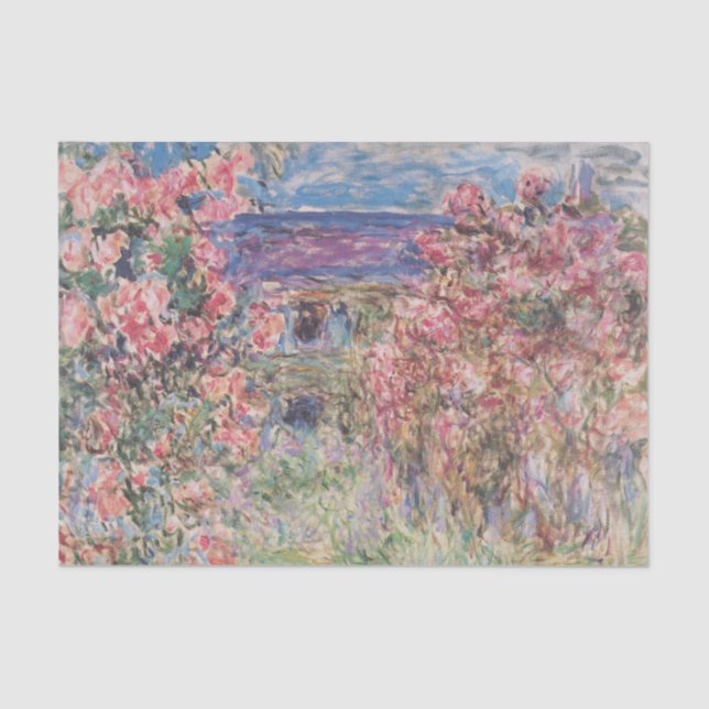 The House Among the Roses by Claude Monet Tissue Paper (Front)