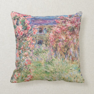 The House among the Roses, Claude Monet Cushion