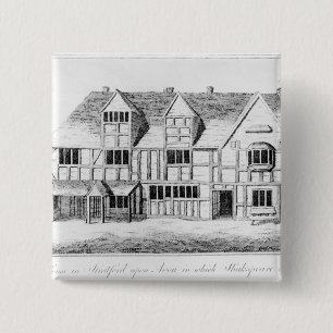 The House in Stratford-upon-Avon 15 Cm Square Badge