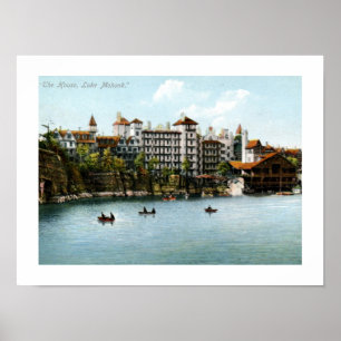 The House, Lake Mohonk, NY 1910 Vintage Poster