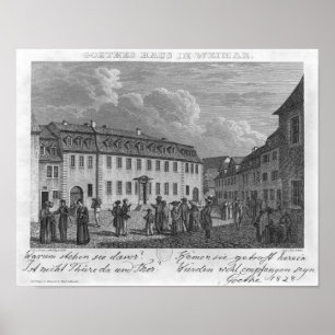 The house of Johan Wolfgang von Goethe in Poster