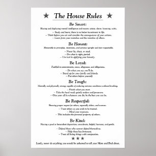 The House Rules v3white Poster