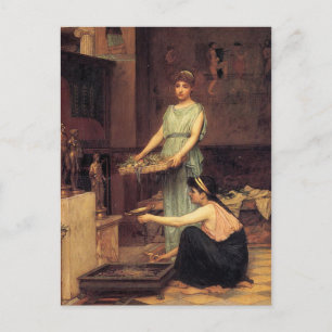 ThE HoUSEHoLD GoDs, by John William Waterhouse Postcard