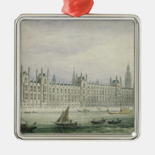 The Houses of Parliament (graphite, pen & ink & w/ Metal Tree Decoration