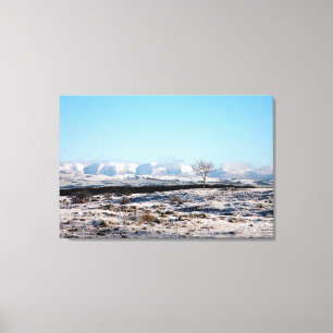The Howgill Fells winter England Holiday Card Canvas Print