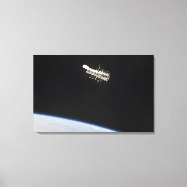 The Hubble Space Telescope in orbit above Earth 2 Canvas Print (Front)