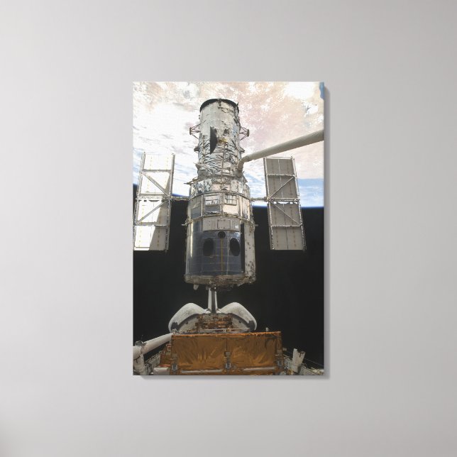 The Hubble Space Telescope Space Shuttle Atlant Canvas Print (Front)