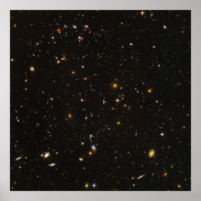 The Hubble Ultra Deep Field Space Image Poster (Front)