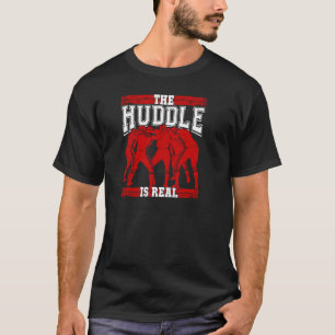 The Huddle Is Real for an American Football Player T-Shirt