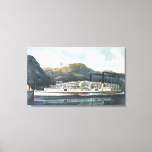 The Hudson River Steamboat `St. John' Canvas Print