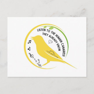 The Human Canaries Already Know Postcard