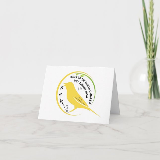 The Human Canaries Already Know Thank You Card (Front)