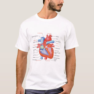 The Human Heart Diagram Display Poster T-Shirt