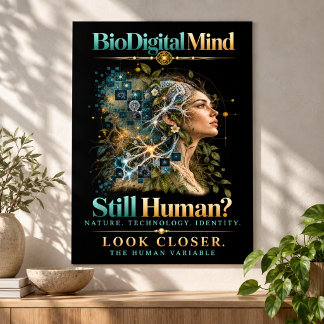 The Human Variable - Still Human?  BioDigital Mind Poster