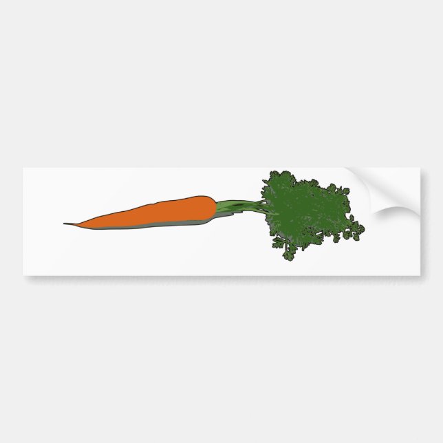 The humble carrot bumper sticker (Front)
