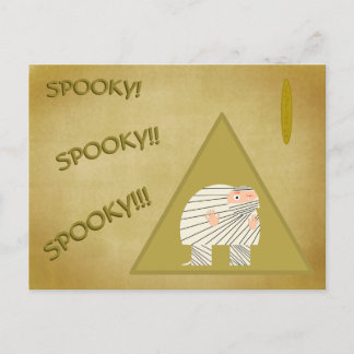 The Hunchback as a Spooky Mummy Holiday Postcard