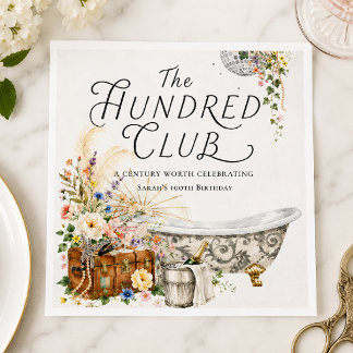 The Hundred Club Vintage 100th Birthday Napkin