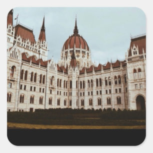 The Hungarian Parliament, Budapest, Hungary Square Sticker