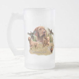 The Hungarian Wirehaired Vizsla Frosted Glass Beer Mug