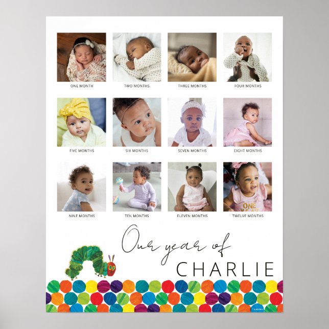 The Hungry Caterpillar | Baby's 1st Year Collage Poster (Front)