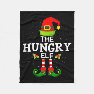 The Hungry Elf Christmas Family Matching Pajama Fleece Blanket
