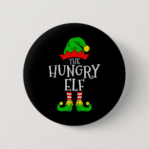 The Hungry Elf Funny Family Matching Christmas 6 Cm Round Badge