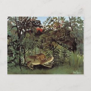 The Hungry Lion - Henri Rousseau Postcard