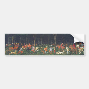 The Hunt in the Forest (by Paolo Uccello) Bumper Sticker