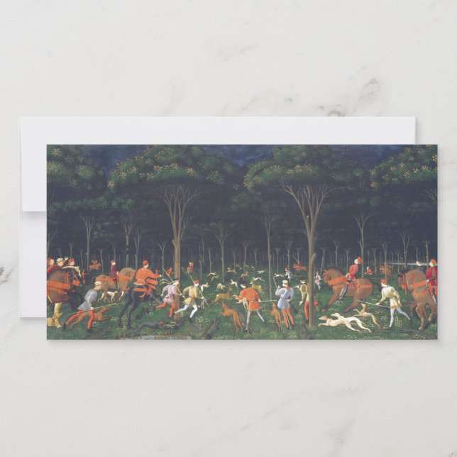 The Hunt in the Forest (by Paolo Uccello) Card (Front)