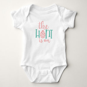 The Hunt is On Cute Easter Baby Bodysuit