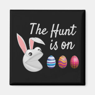 The hunt is on Easter Bunny Egg Hunt Magnet