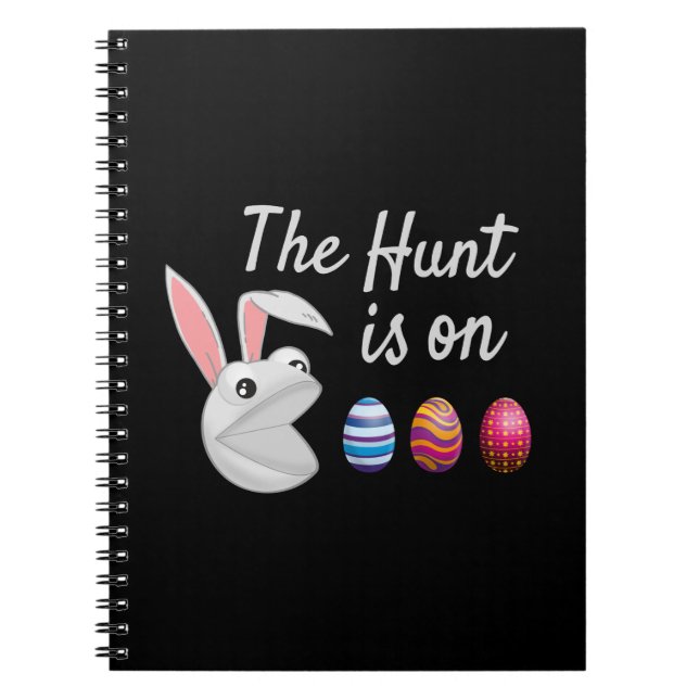 The hunt is on Easter Bunny Egg Hunt Notebook (Front)