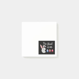 The hunt is on Easter Bunny Egg Hunt Post-it Notes