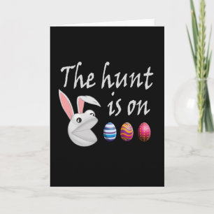 The hunt is on Easter Rabbit Egg Hunt Card