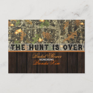 The Hunt Is Over Camo Bridal Shower Invitation