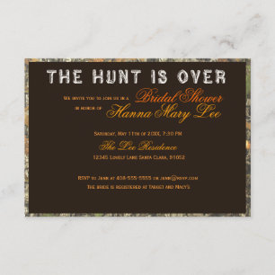The Hunt Is Over Camo Bridal Shower Invitation
