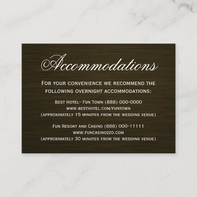 The Hunt is Over Hunting Camo Accommodation Cards (Front)