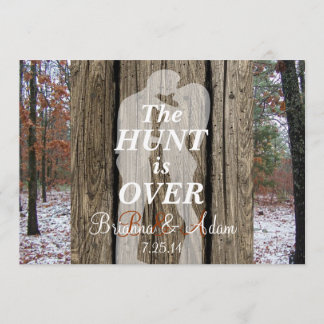 The Hunt is Over Hunting Theme Wedding Invite